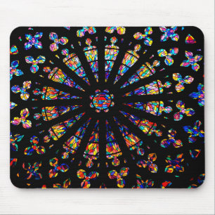 Mousepad janelas de vidro colorido