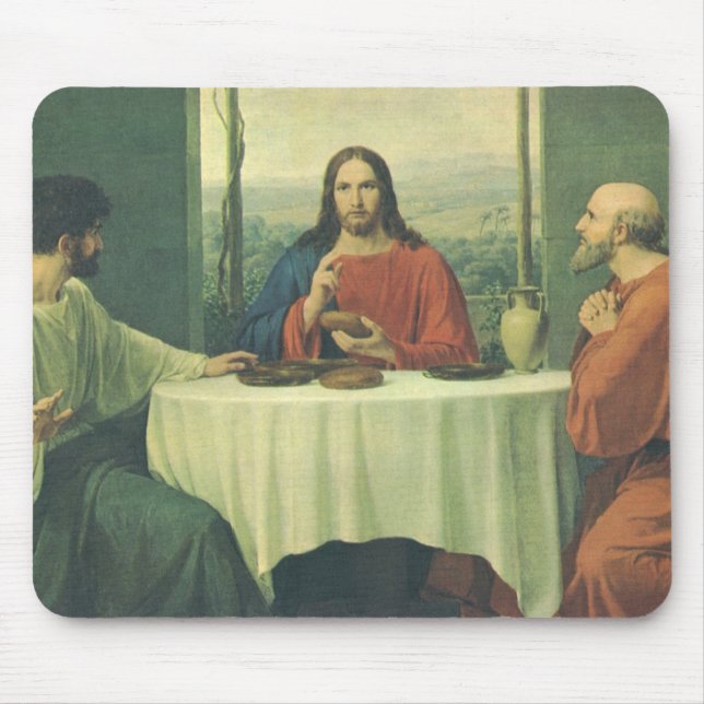 Mousepad Jantar Antigo em Emaús com Jesus Cristo (Frente)
