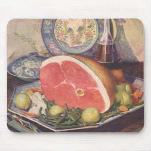 Mousepad Janto Vintage Ham com feijão verde e batatas