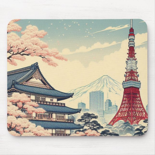 Mousepad Japanese Traditional Vintage (Frente)