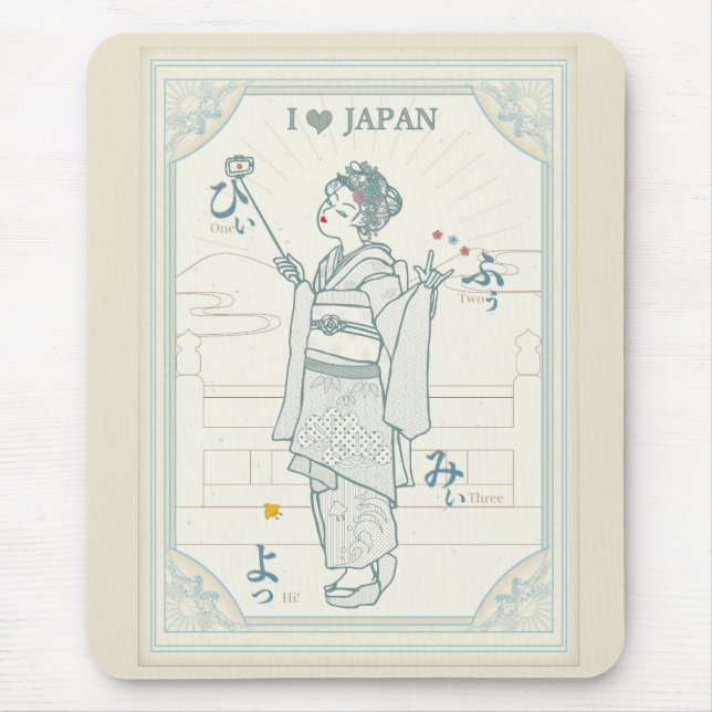 Mousepad Japan's ancient capital and cute maiko. (Frente)