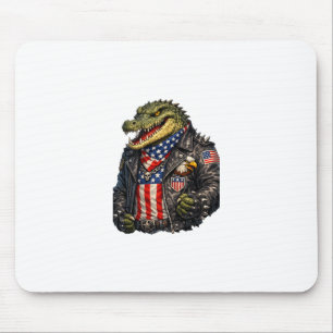 Mousepad Jaqueta de Couro de Motoqueiro Jacaré Patriótico F