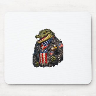 Mousepad Jaqueta de Couro de Motoqueiro Jacaré Patriótico F