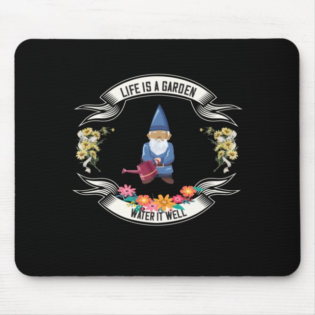 Mousepad Jardim - A Vida É Uma Água De Jardim (Frente)