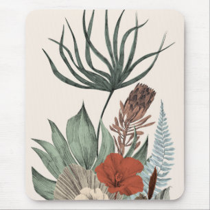 Mousepad Jardim Botânico Vintage - Flores Selvagens E Prote