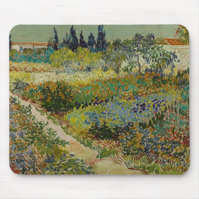 Mousepad Jardim de Arles por Vincent Van Gogh (Frente)