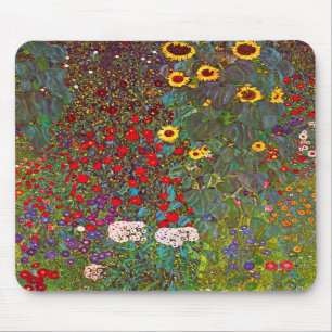 Mousepad Jardim de Fazenda Gustav Klimt com mouse girassol