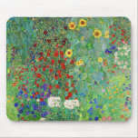 Mousepad Jardim de Fazenda Gustav Klimt com pintura de gira<br><div class="desc">Jardim de Fazenda Gustav Klimt com Sunflower Vintage Floral Art Nouveau</div>
