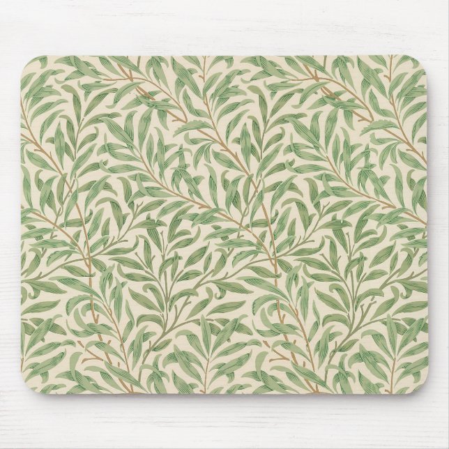 Mousepad Jardim de Flores Clássico com Ramos de Salgueiro d (Frente)