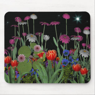 Mousepad Jardim de Flores Noturnas