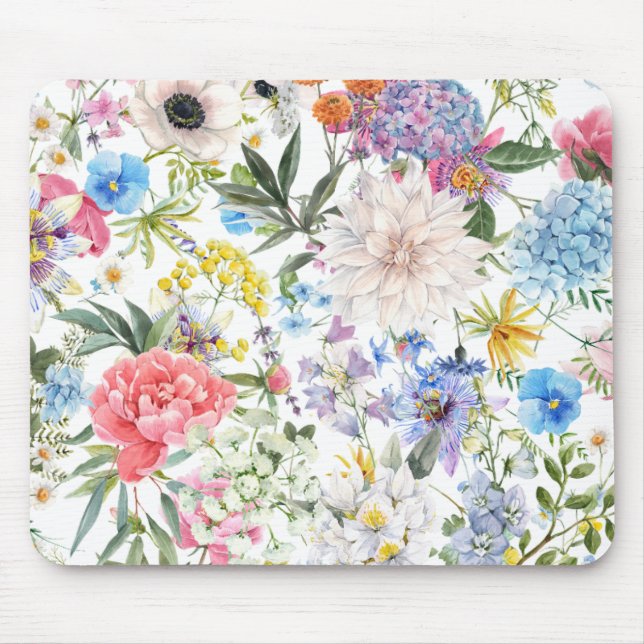 Mousepad Jardim de flores selvagens (Frente)
