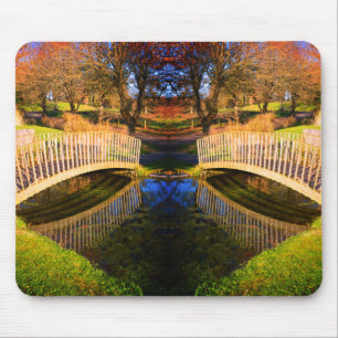 Mousepad Jardim de inverno com lagoa e pontes