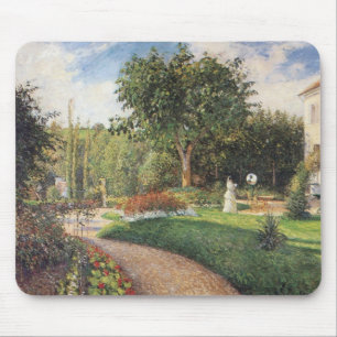 Mousepad Jardim de Les Mathurins em Pontoise por Pissarro