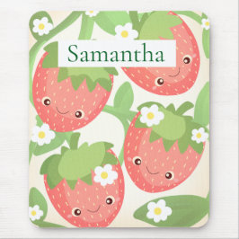 Mousepad Jardim de Morango Fofo