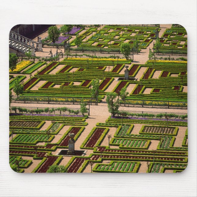 Mousepad Jardim de Villandry Chateau, Indre-et-Loire, 2 (Frente)