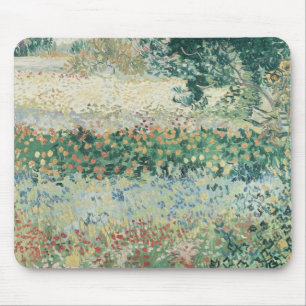 Mousepad Jardim de Vincent van Gogh na flor, Arles, 1888