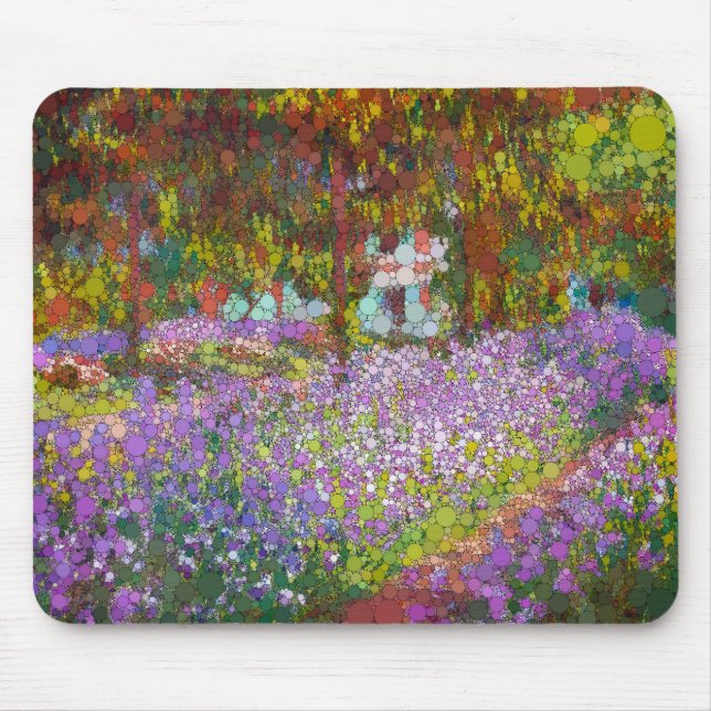 Mousepad Jardim do Artista em Giverny por Depois de Claude  (Frente)