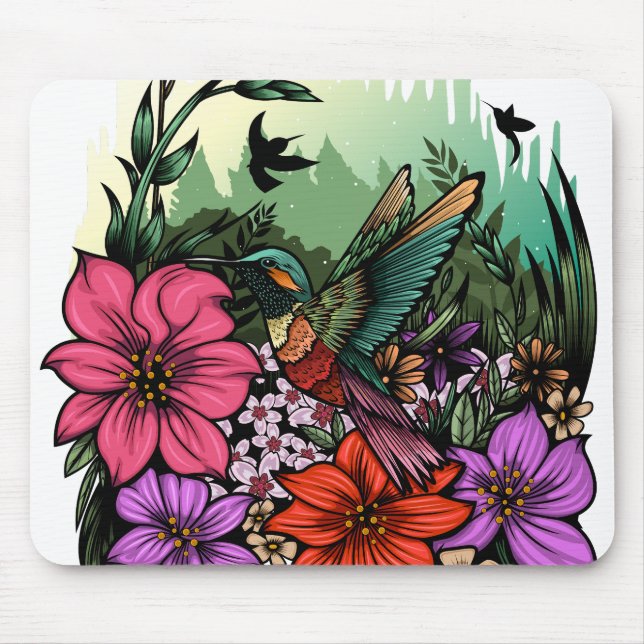 Mousepad Jardim do Hummingbird (Frente)