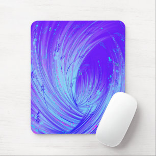 Mousepad Jardim Encantado Azul abstrato púrpura