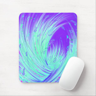 Mousepad Jardim Encantado Verde abstrato roxo