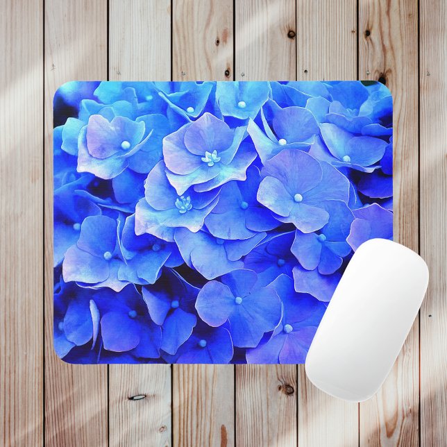 Mousepad Jardim Floral de Verão, Hydrangeas muito azuis (Criador carregado)