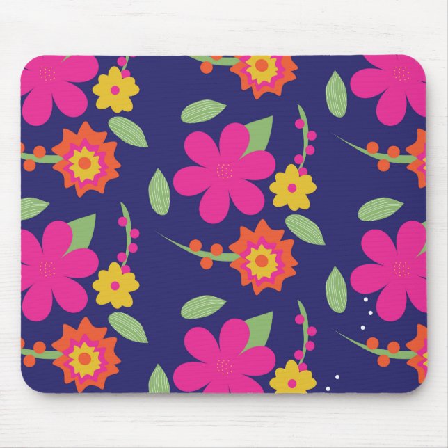 Mousepad Jardim Floral Hippy do Mouse Personalizado (Frente)