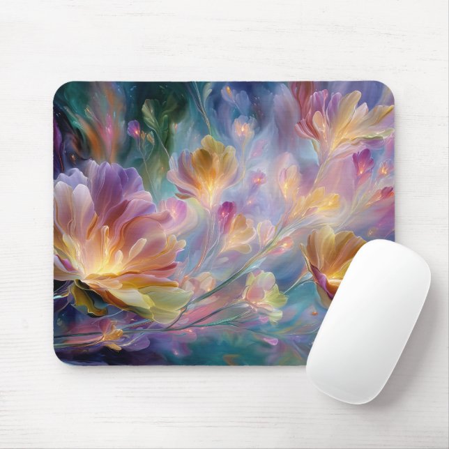 Mousepad Jardim floral sonhador abstrato (Com mouse)