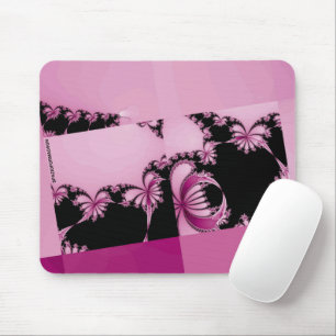Mousepad Jardim Fractal rosa