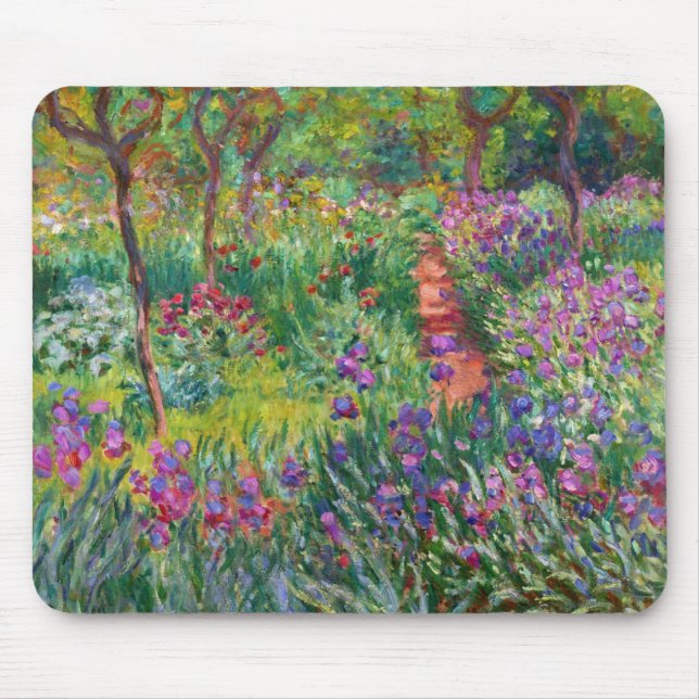 Mousepad Jardim Íris Monet no Pad do Rato Giverny (Frente)