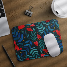 Mousepad Jardim mágico - lacre escuro e vermelho