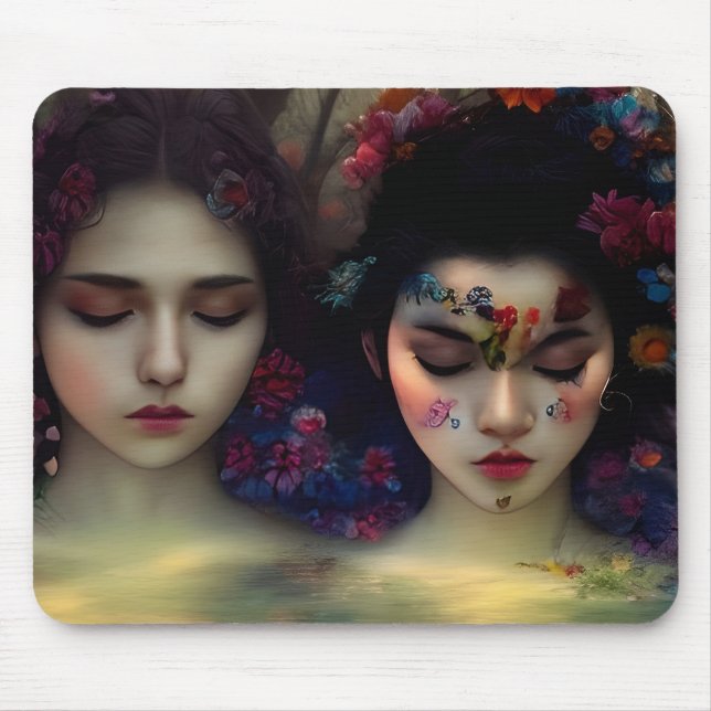 Mousepad Jardim Místico: Sonhos Florais (Frente)