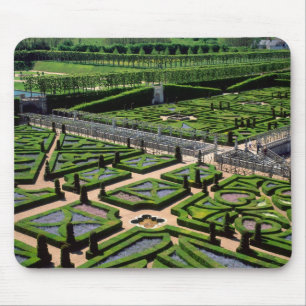 Mousepad Jardim no Castelo de Villandry, Indre-et-Loire,