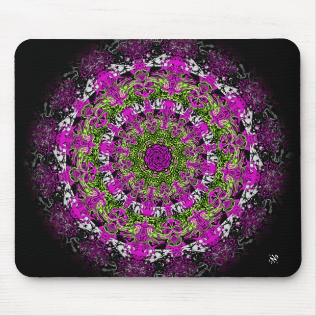 Mousepad Jardim secreto (padrão abstrato colorido) (Frente)