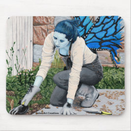 Mousepad Jardineiro de Fada Escura Jardinagem Fantasia Art