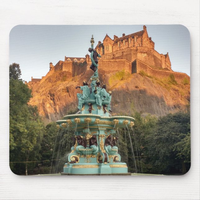Mousepad Jardins da Rua Princesa do Castelo de Edimburgo (Frente)
