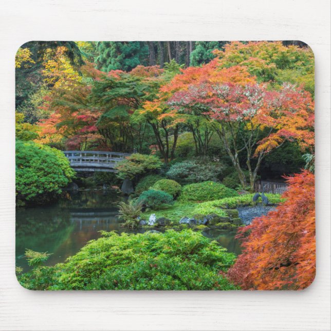 Mousepad Jardins Japoneses No Outono De Portland, Oregon 3 (Frente)