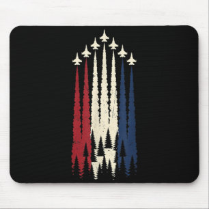 Mousepad Jato de Caça Patriótico Bandeira dos EUA 4 de Julh