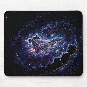 Mousepad Jato de Combate Mandelbrot Fantasia no Portal Frac