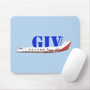Mousepad Jato particular Gulfstream IV de luxo