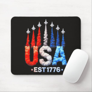 Mousepad Jatos de Combate 4 de Julho EUA Patriótico