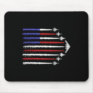 Mousepad Jatos de Combate dos EUA 4 de Julho Homens Mulhere