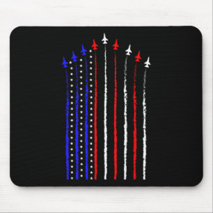Mousepad Jatos de Combate Patriot 4 de Julho Avião Bandeira