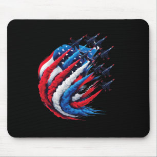 Mousepad Jatos de Combate Patrióticos Vermelho Branco Azul