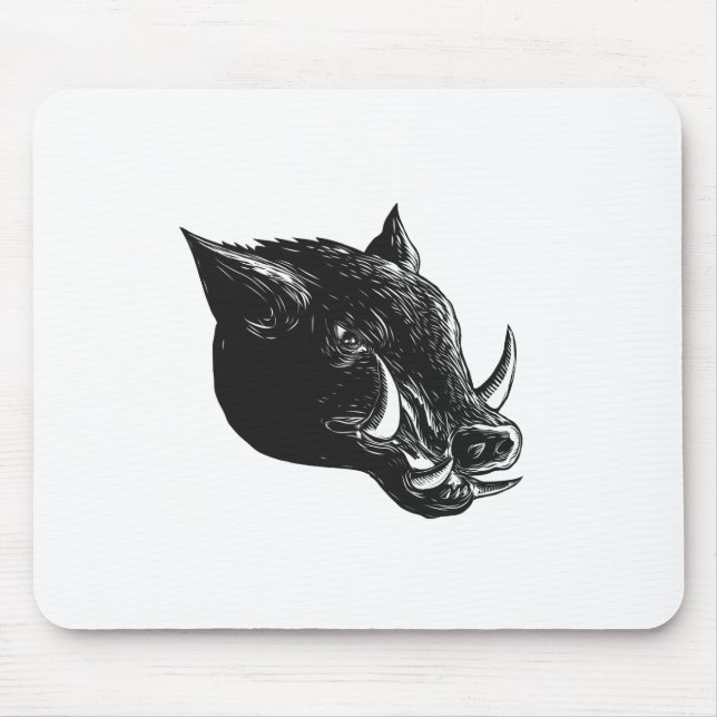 Mousepad Javali Scratchboard do Razorback (Frente)