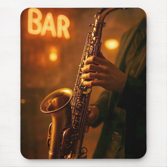 Mousepad Jazz em Luzes de Bar (Frente)