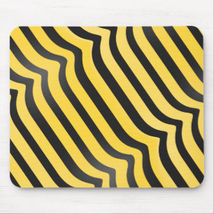 Mousepad Jazzy Cute Black e Yellow Striped Bumblebee