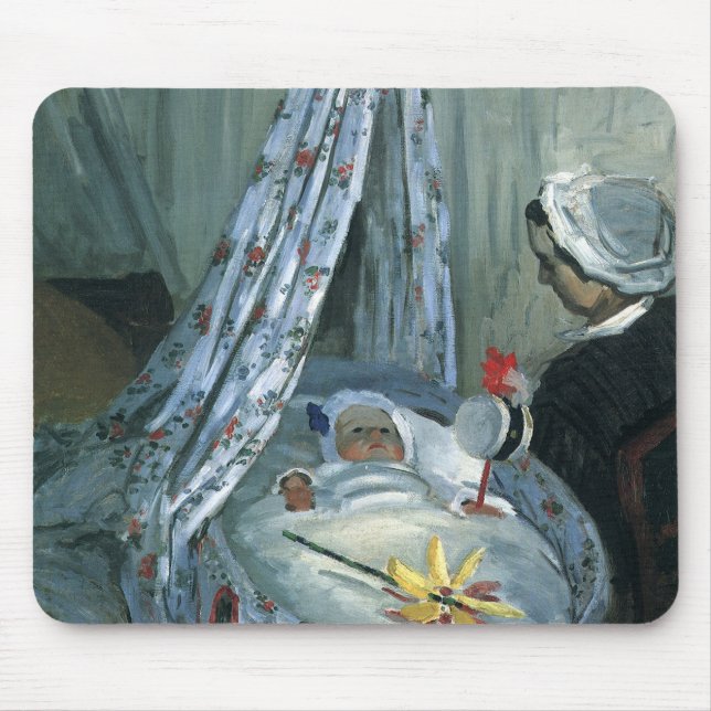 Mousepad Jean Monet em seu berço por Claude Monet (Frente)