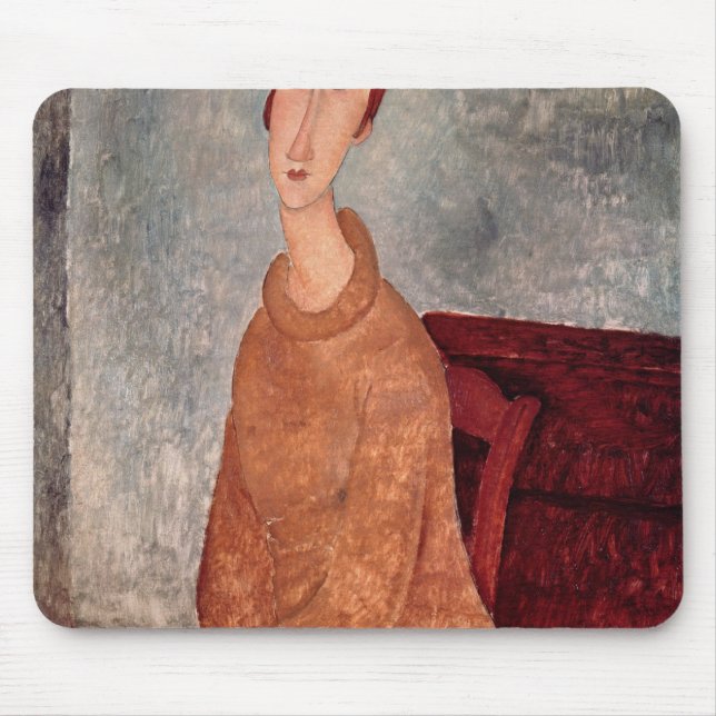 Mousepad Jeanne Hebuterne em uma ligação em ponte amarela, (Frente)