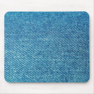 Mousepad Jeans Azuis Simples Textura Têxtil de Negação