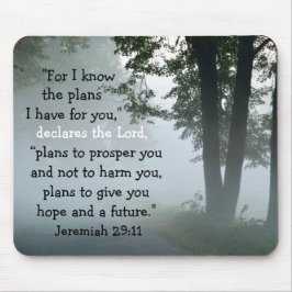 Mousepad Jeremiah 29:11 Porque eu sei os planos que tenho p